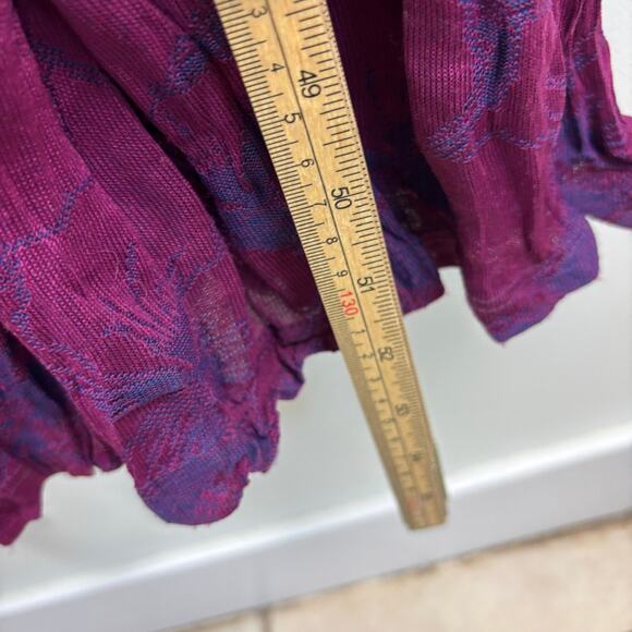 BLOGGER FAVE Jacquard Maxi Dress – ZARA Purple Wrinkle Effect Tie Waist – M - Picture 11 of 11